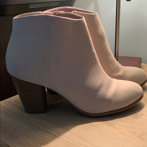 Cream Ankle Boots - Picture 3 of 6